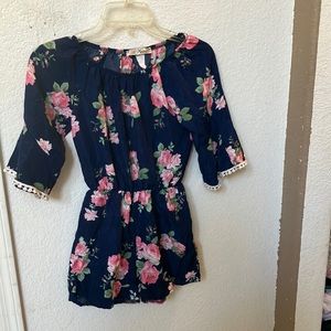 Girls magenta romper 12